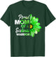 Proud Mom Of A Scoliosis Warrior Green Ribbon Awareness T-Shirt - T-Shirt | Forest