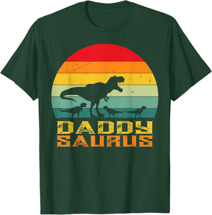 Daddy Saurus T Rex Dinosaur Fathers Day Family Matching dad T-Shirt - T-Shirt | Forest