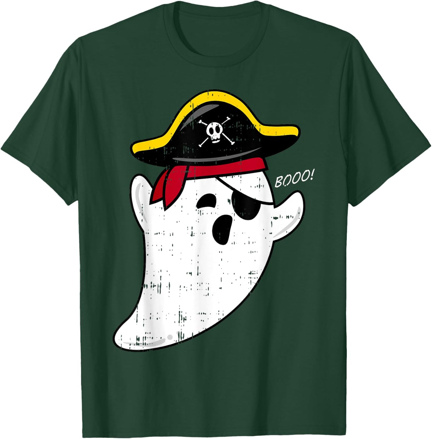 Scary Cute Ghost Pirate Boo Costume Easy Halloween Gifts T-Shirt - T-Shirt | Forest