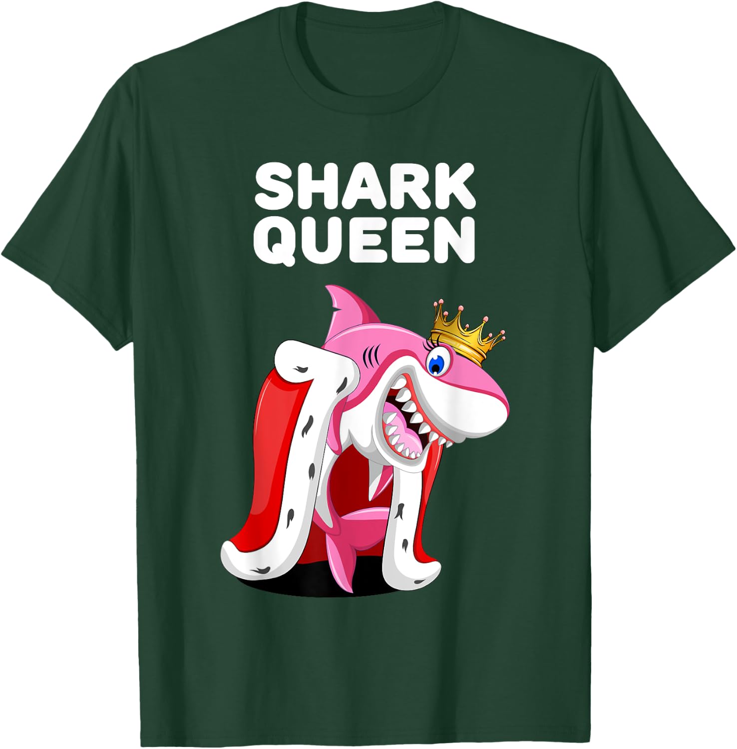 Shark Queen | Girls Shark | Shark T-Shirt - T-Shirt | Forest