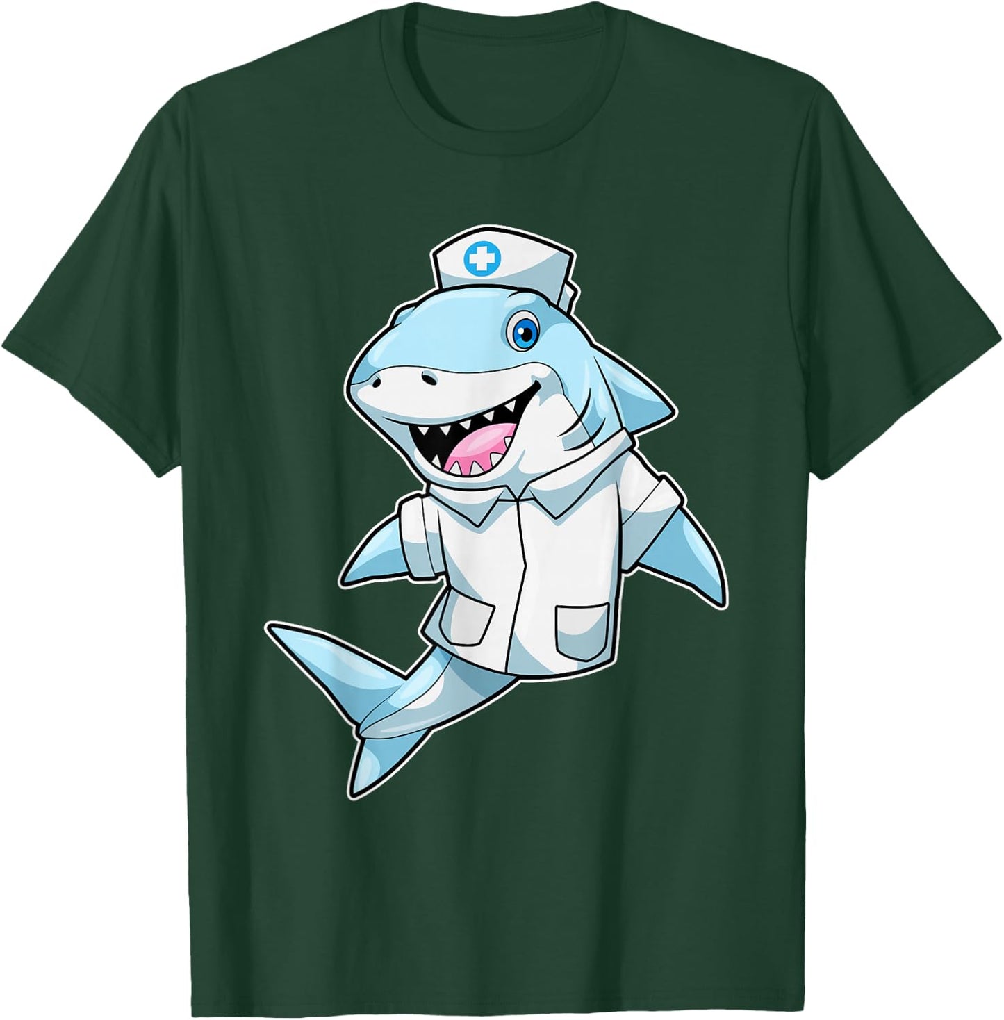 Shark Doctor Lab coat T-Shirt - T-Shirt | Forest