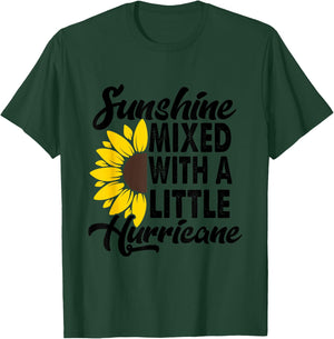 Sunflower She'S Sunshine Mixed With A Little Hurricane Men Women Girls Kids T-Shirt - T-Shirt | Forest