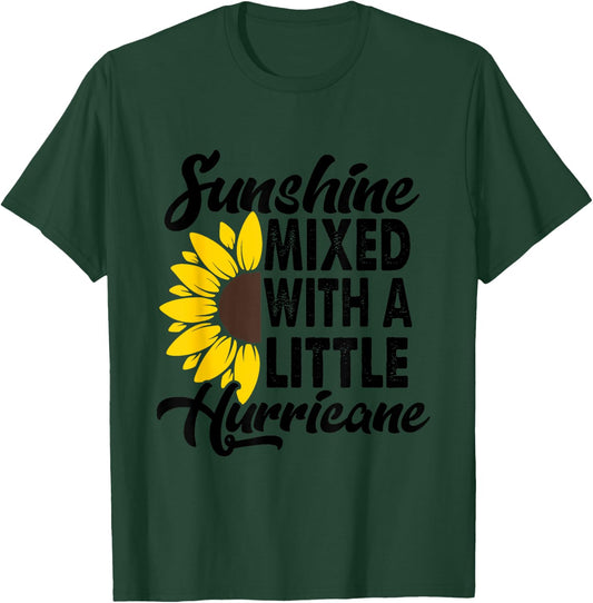 Sunflower She'S Sunshine Mixed With A Little Hurricane Men Women Girls Kids T-Shirt - T-Shirt | Forest