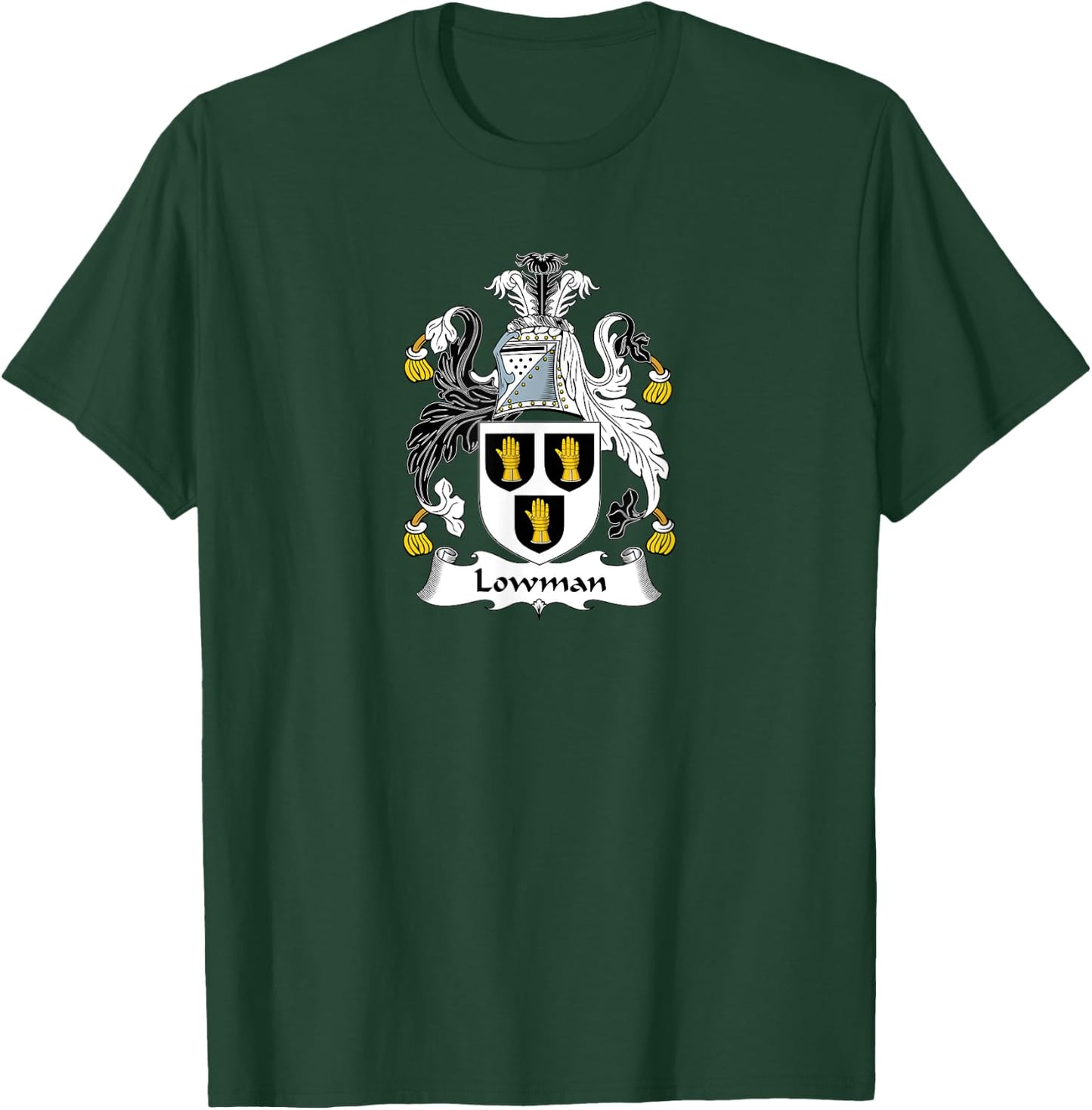 Lowman Coat of Arms - Family Crest T-Shirt - T-Shirt | Forest