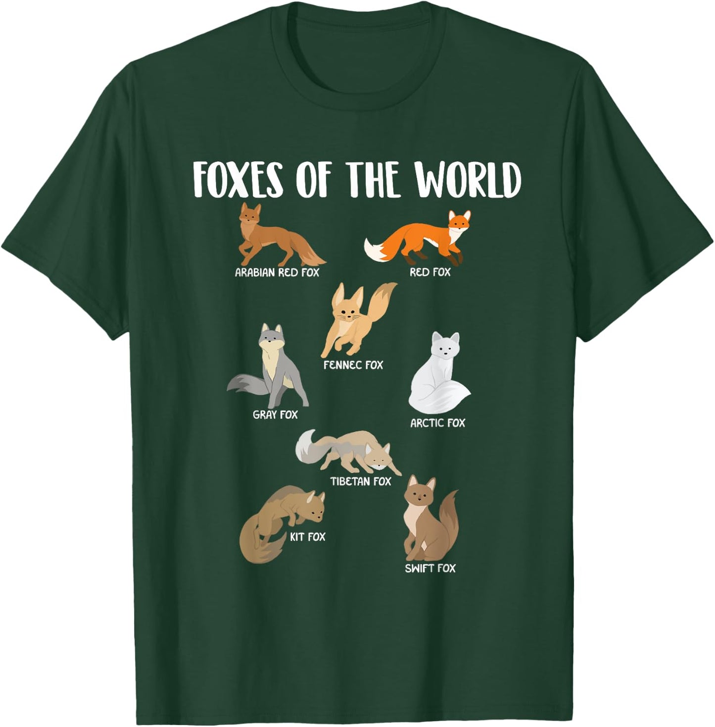 Foxes Of The World - Fox Lover Wild Nature Camper T-Shirt - T-Shirt | Forest