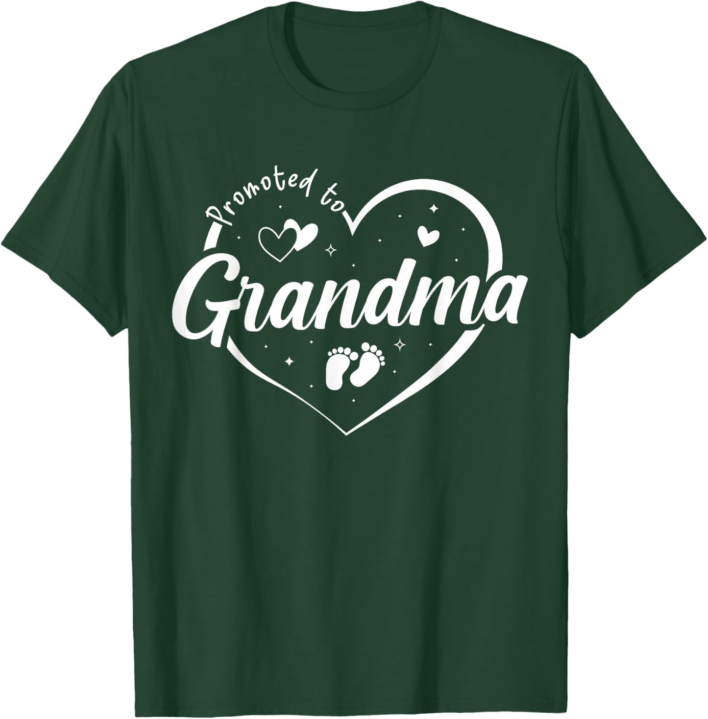 Promoted to Grandma Soon to Be Grandmom New Gigi Funny Heart T-Shirt - T-Shirt | Forest