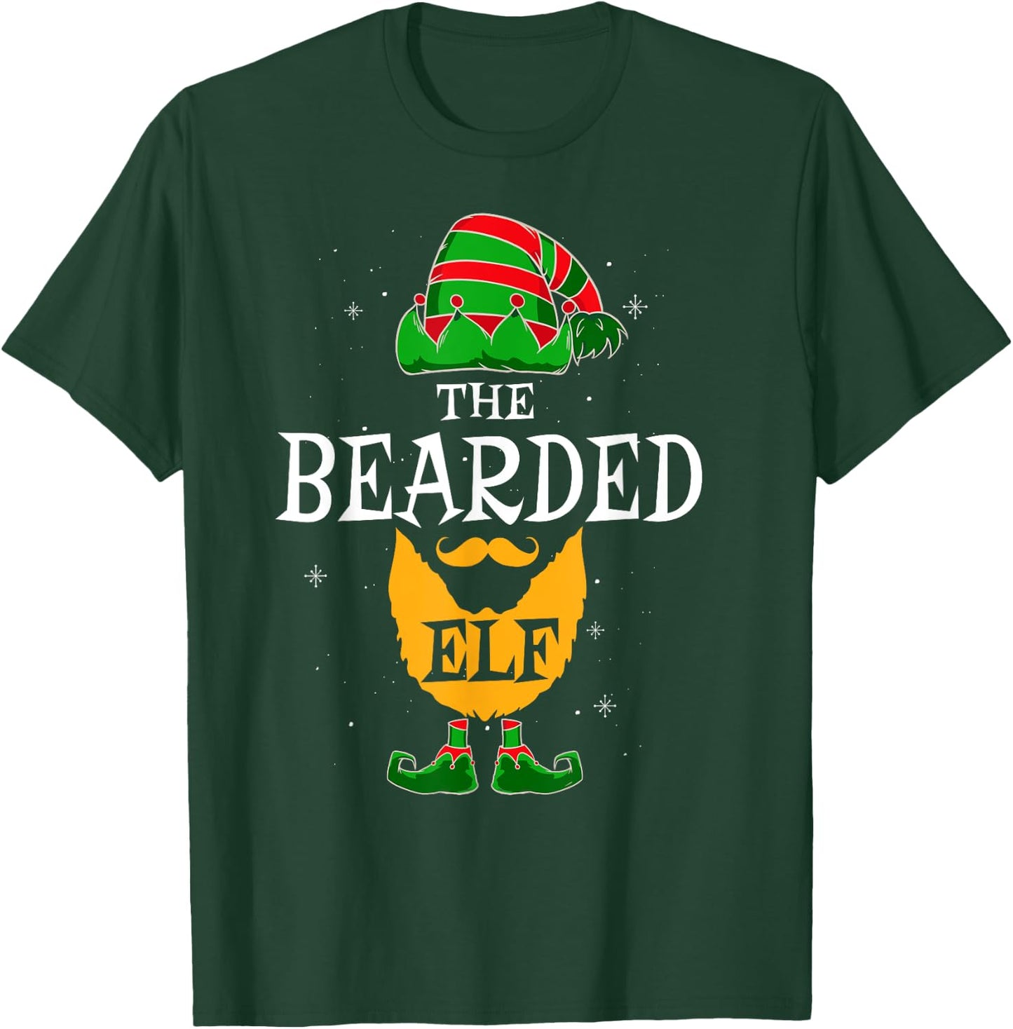 The Bearded Elf Group Matching Family Christmas Daddy Funny T-Shirt - T-Shirt | Forest
