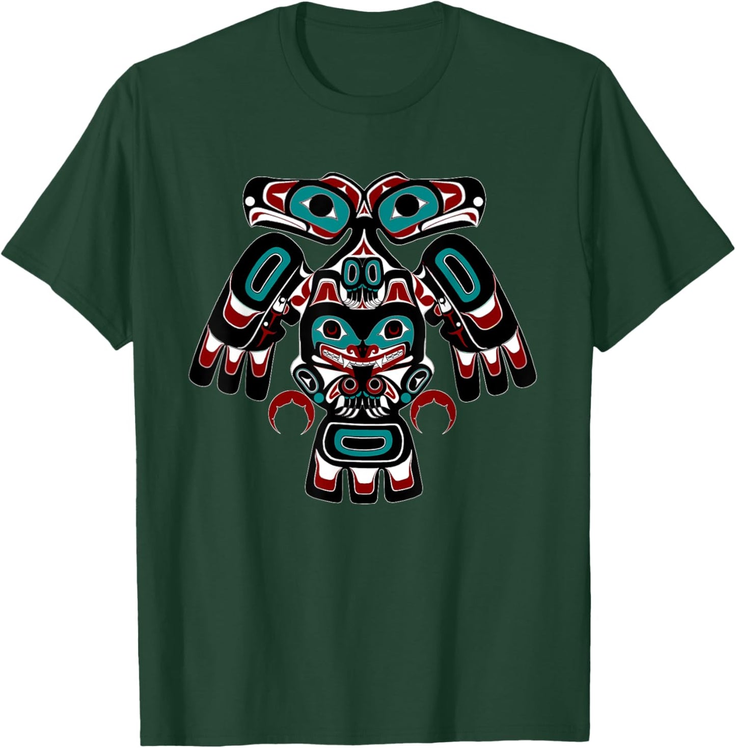 Alaska Native American Indian Tlingit Eagle Bear Clan T-Shirt - T-Shirt | Forest