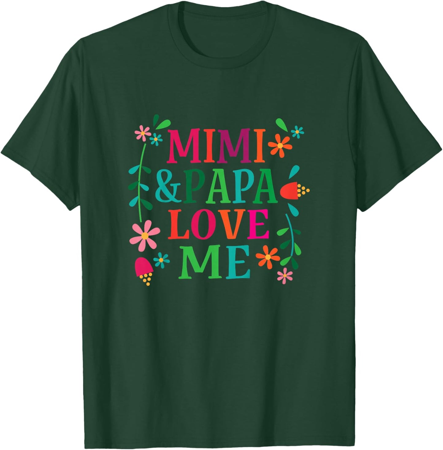 Mimi and Papa Love Me Granddaughter T-Shirt - T-Shirt | Forest
