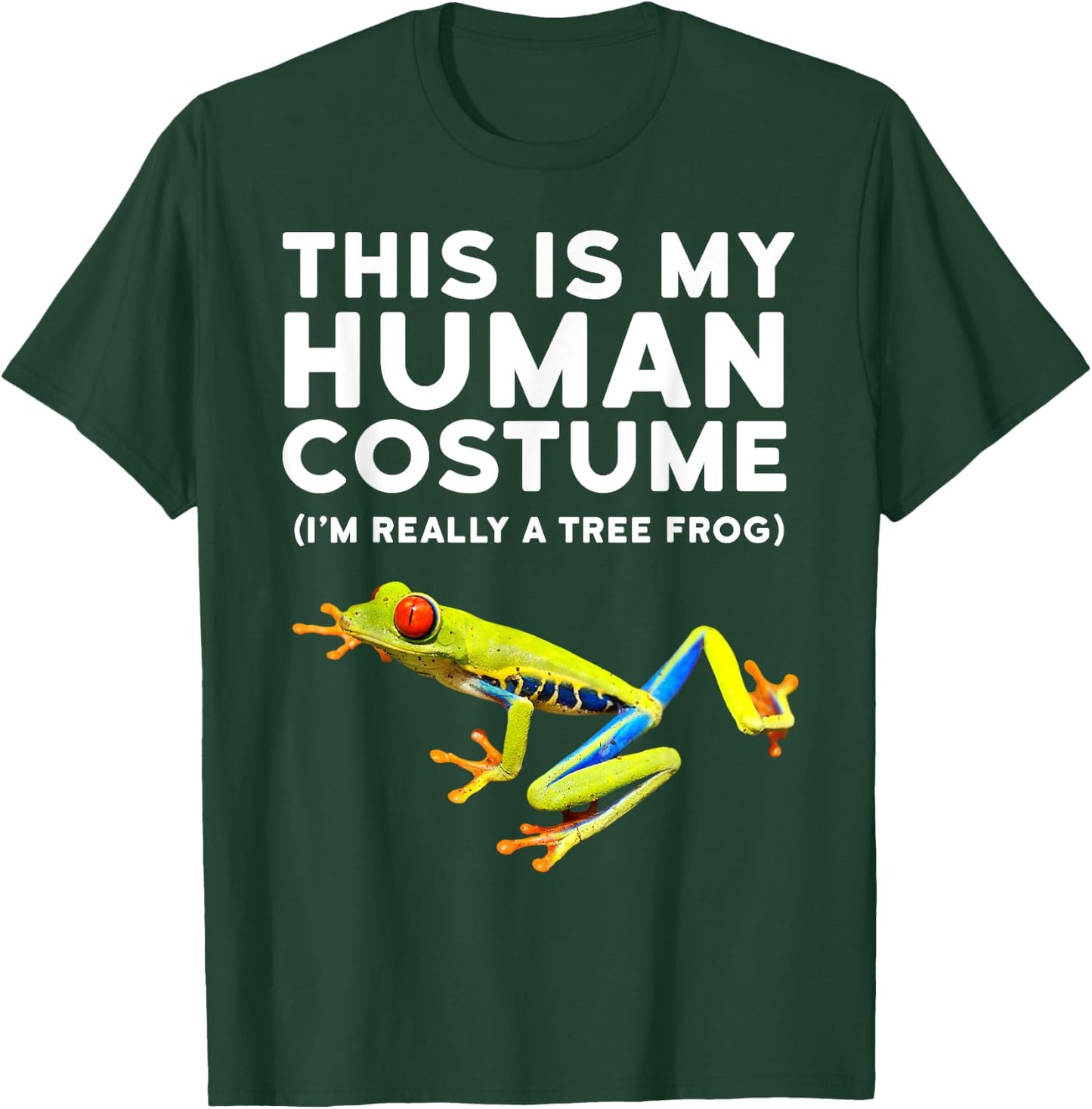 Tree Frog - This is My Human Costume Tree Frog T-Shirt - T-Shirt | Forest