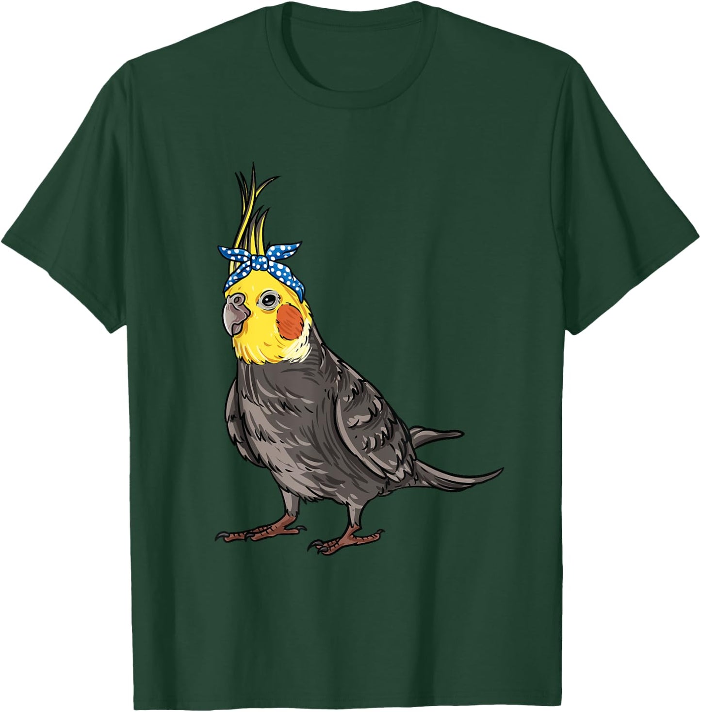 Cockatiel Gift Bird Lovers- Adorable Headband Cockatiel T-Shirt - T-Shirt | Forest