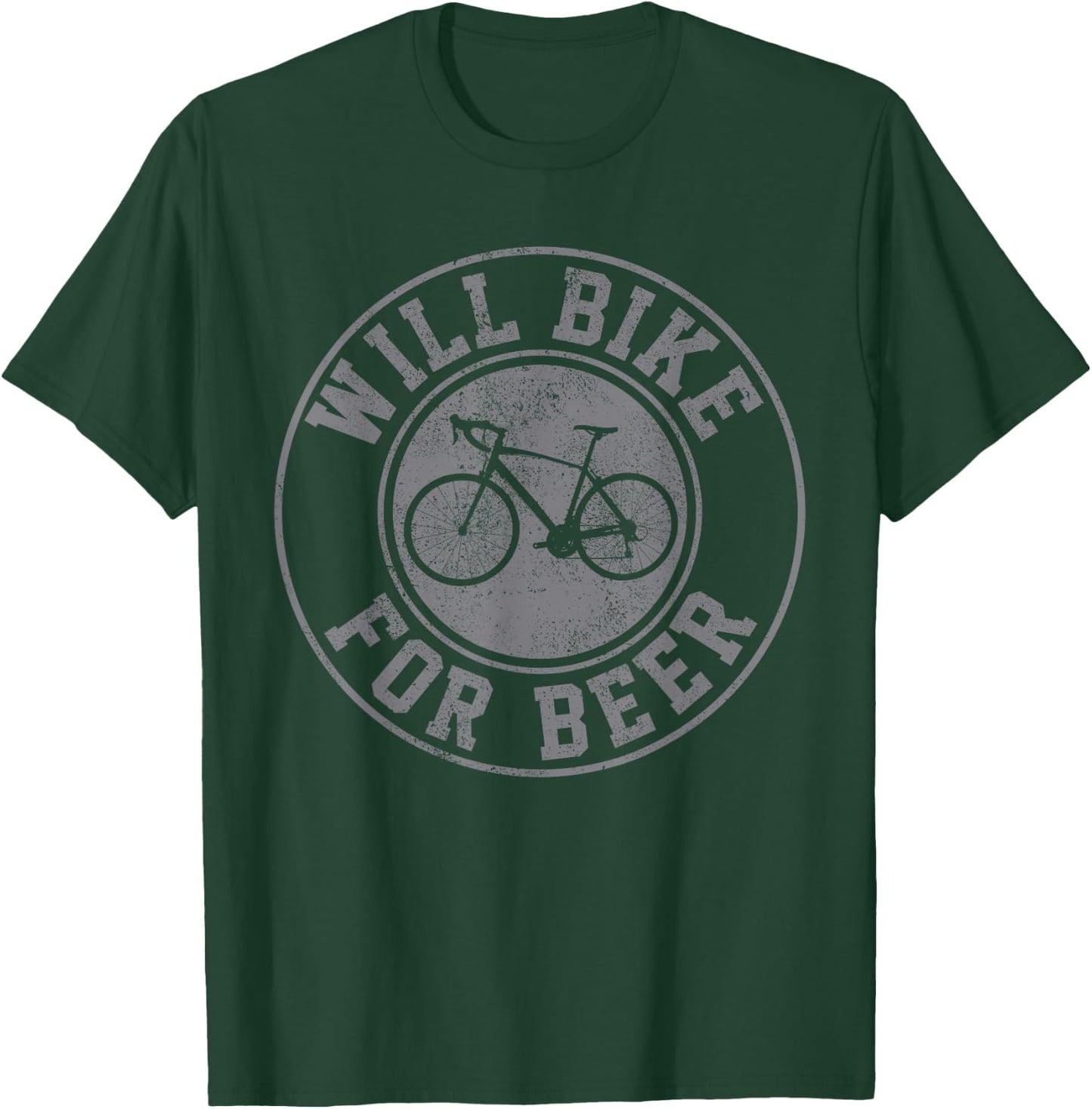 Bicycle Shirt – Road Bike Beer Funny Road Cyclist Gift T-Shirt - T-Shirt | Forest