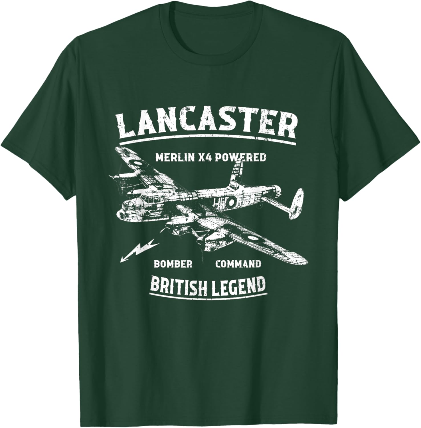 Lancaster Bomber WW2 Aeroplane VE, VJ, D Day T-Shirt - T-Shirt | Forest