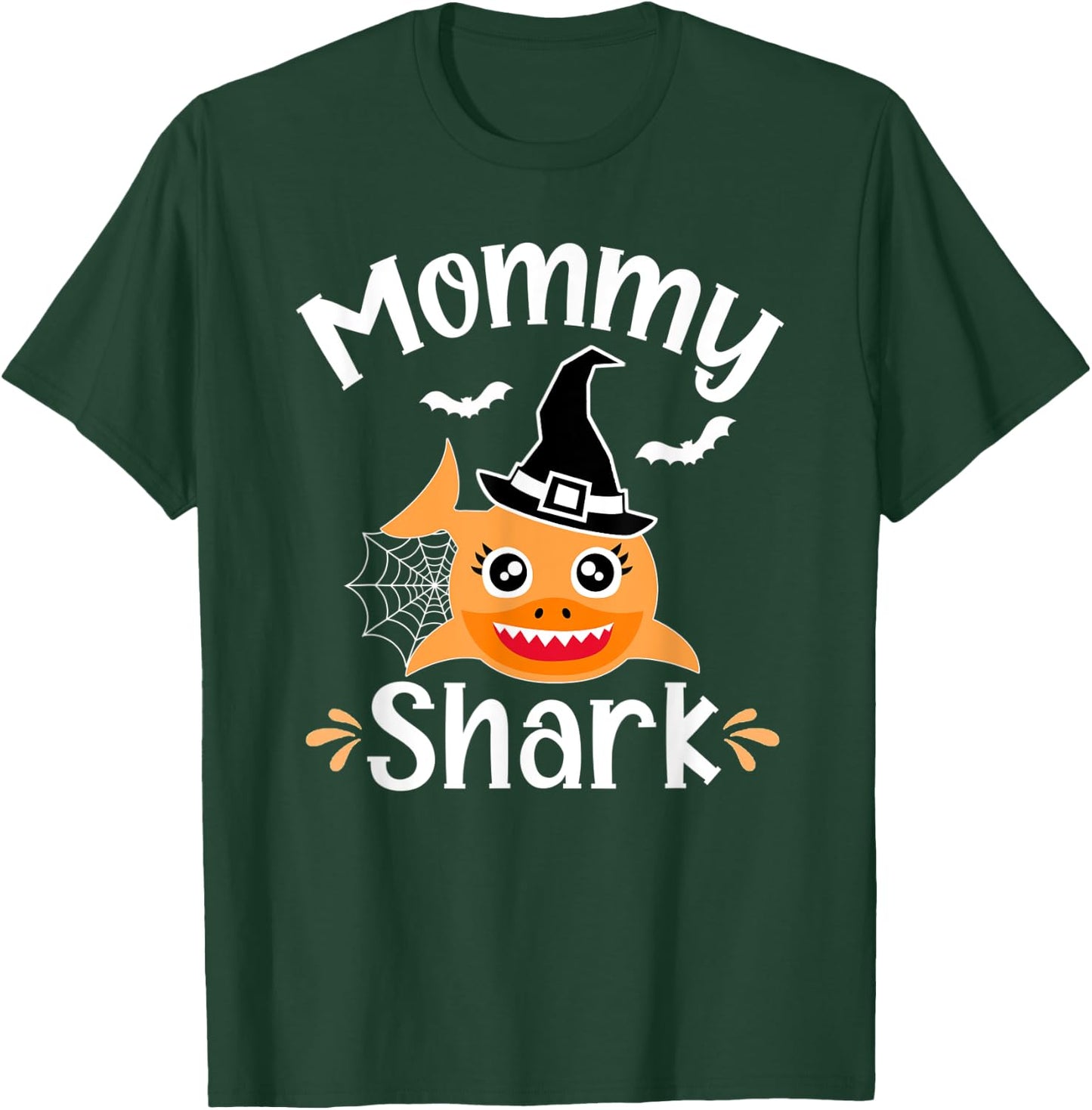 Mommy Shark Funny Halloween Mommy Announcement T-Shirt - T-Shirt | Forest