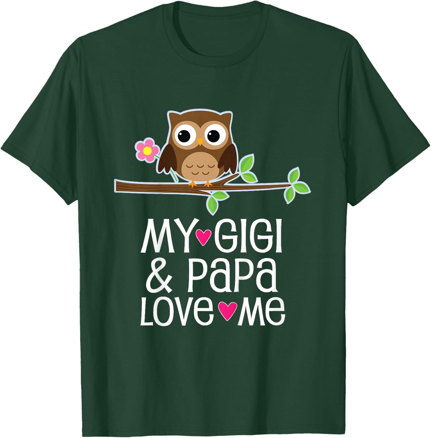 My Gigi and Papa Love Me Grandchild T-Shirt - T-Shirt | Forest