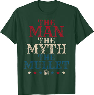 The Man The Myth The Mullet American Flag US Patriots T-Shirt - T-Shirt | Forest