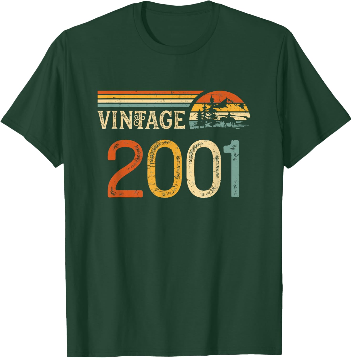 Vintage Made in 2001 - 24th Birthday 24 years old Men Women T-Shirt - T-Shirt | Forest