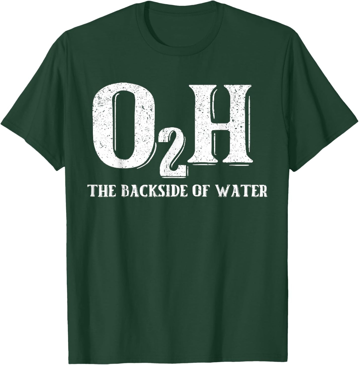 O2H Backside of Water Vintage Retro Distressed Black T-Shirt - T-Shirt | Forest