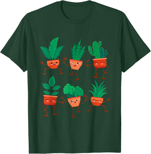 Dancing Plants Gardener Succulent Lover Funny Gardening T-Shirt - T-Shirt | Forest