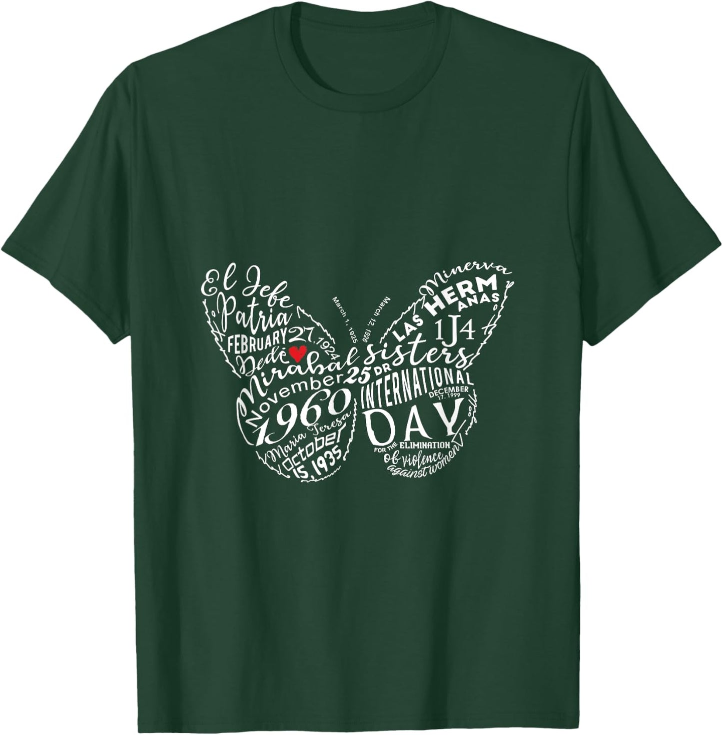 Mirabal sister's Symbol T-Shirt - T-Shirt | Forest