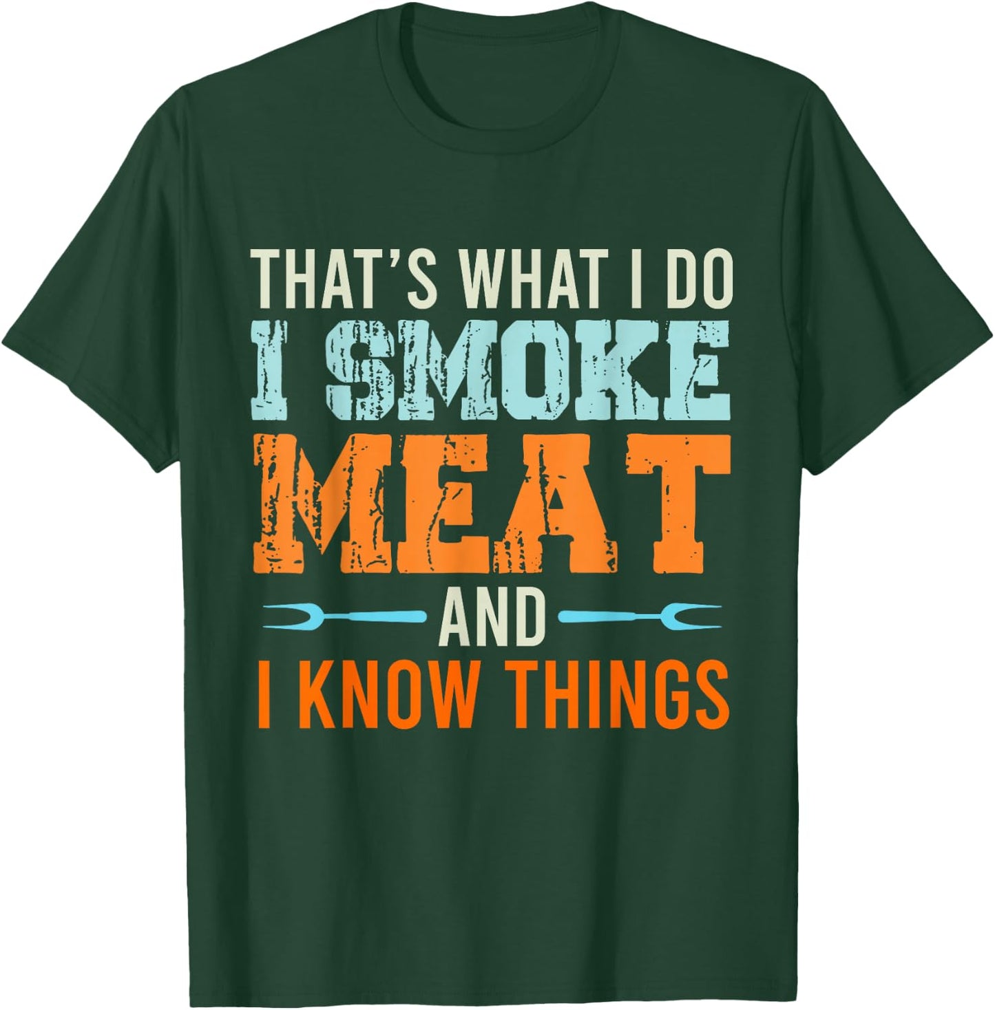 Grillmeister Gift Men's Smoker Smoke Vintage T-Shirt - T-Shirt | Forest