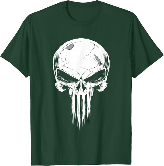 Marvel The Punisher Distressed Skull Icon T-Shirt - T-Shirt | Forest