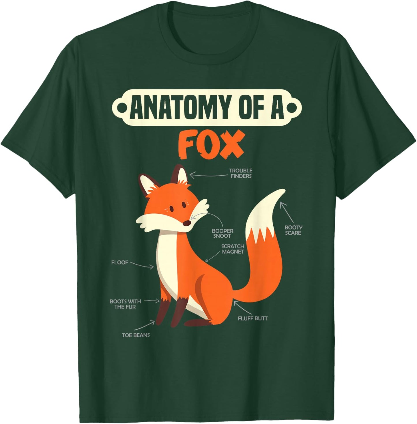 Anatomy of a fox T-Shirt - T-Shirt | Forest