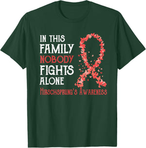 In This Family Nobody Fights Alone Hirschsprung's Disease T-Shirt - T-Shirt | Forest