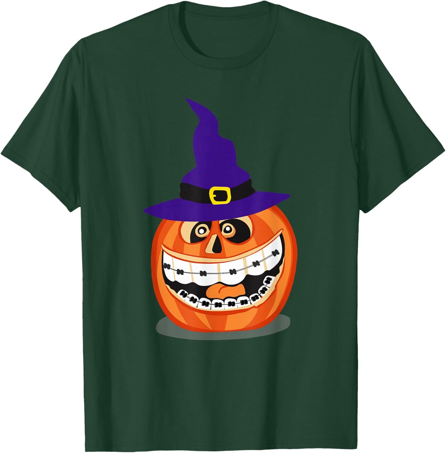 Funny Halloween Dentist Costume Teeth Pumpkin Dental T-Shirt - T-Shirt | Forest