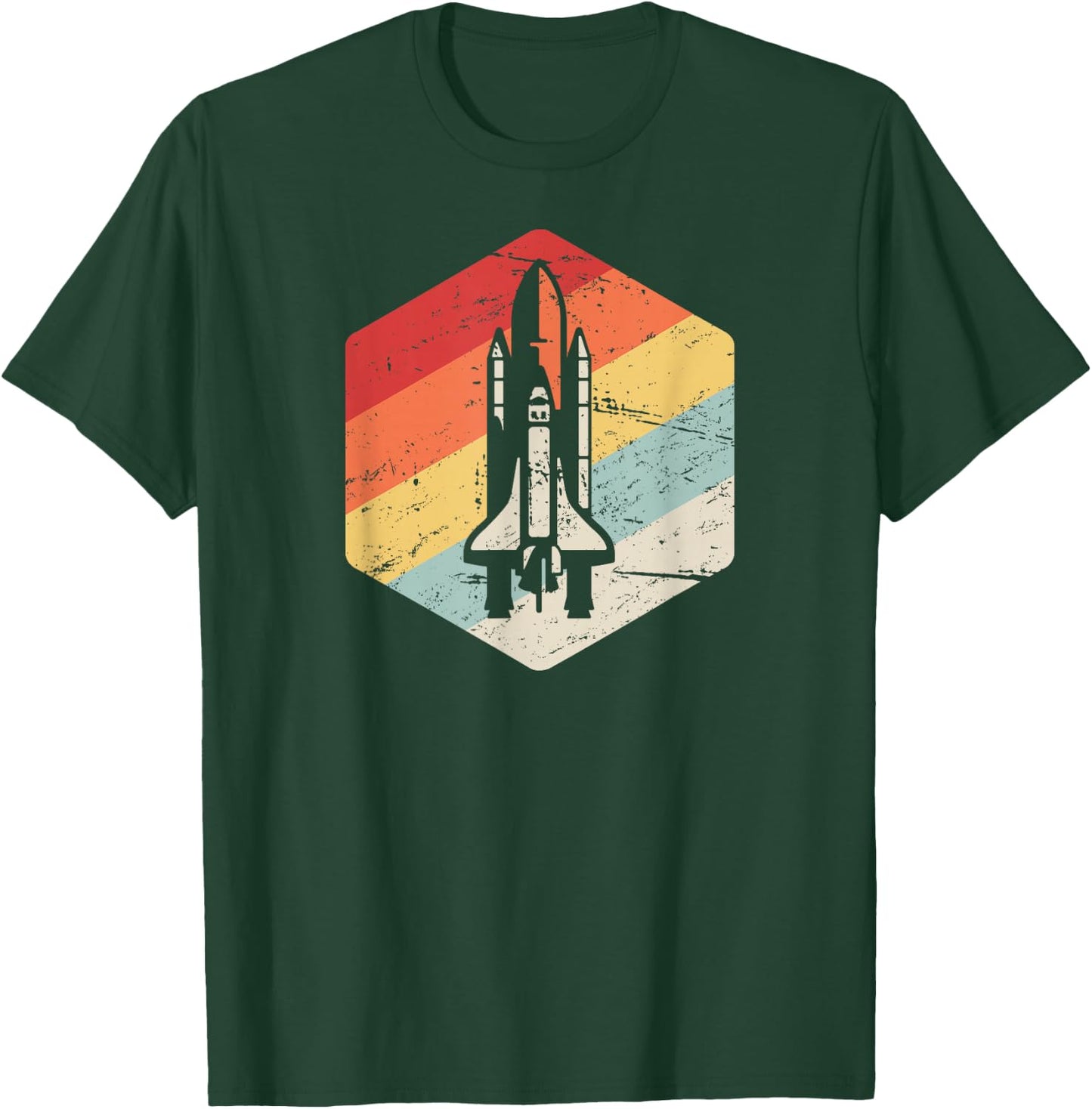 Retro Vintage Space Shuttle / United States Space Shuttle T-Shirt - T-Shirt | Forest