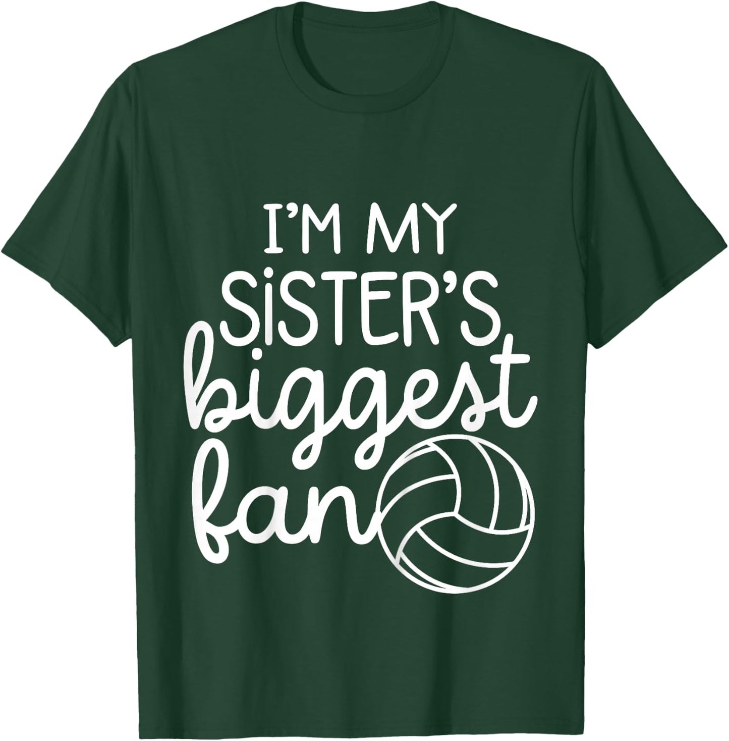 Volleyball Big Sisters Biggest Fan Baby Toddler Boys Girls T-Shirt - T-Shirt | Forest