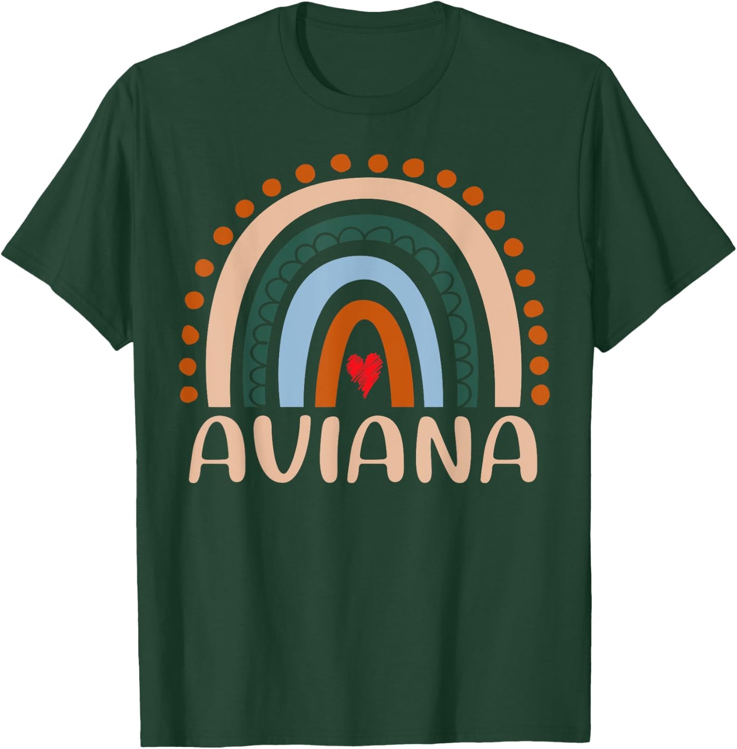 Aviana Name Personalized Funny Women Rainbow Aviana T-Shirt - T-Shirt | Forest