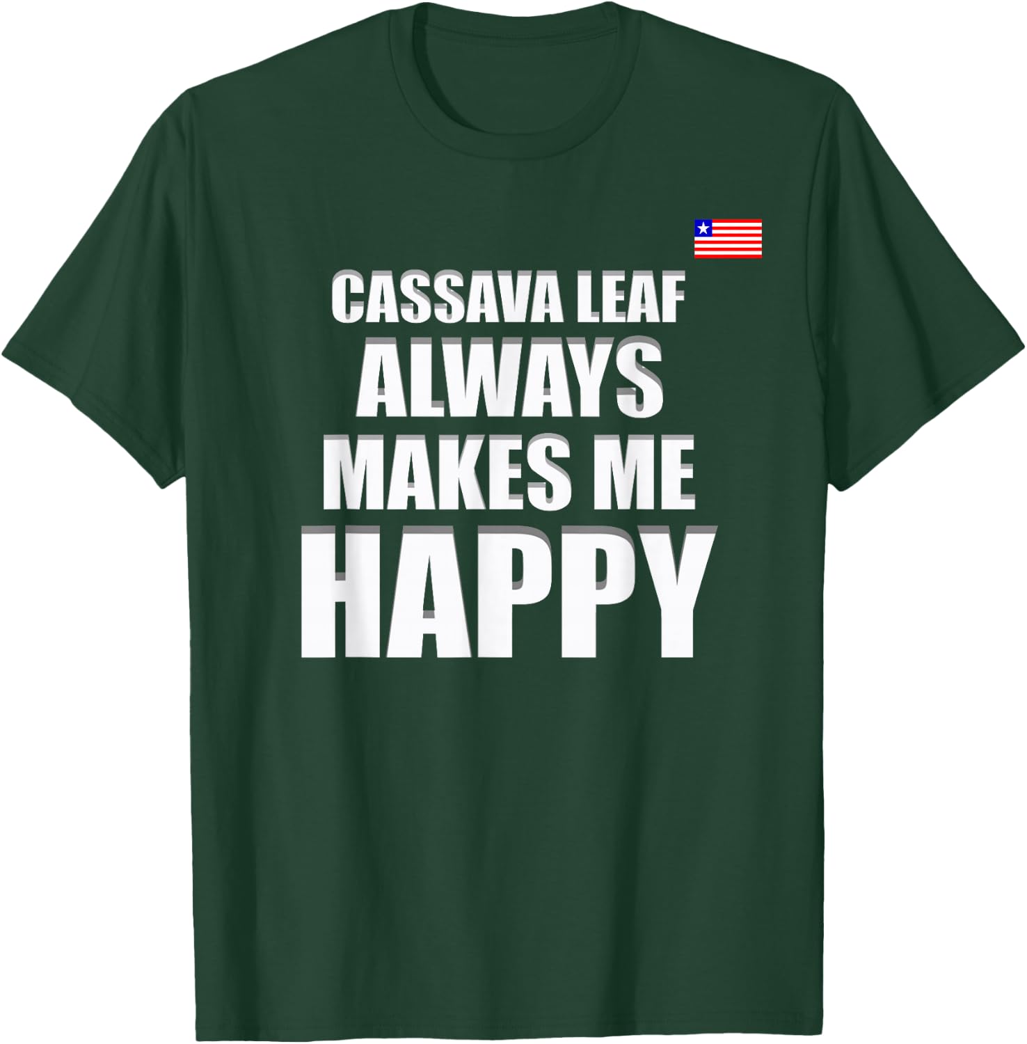 Liberian Food, Liberia Flag, Cassava Leaf, Liberia T-Shirt - T-Shirt | Forest