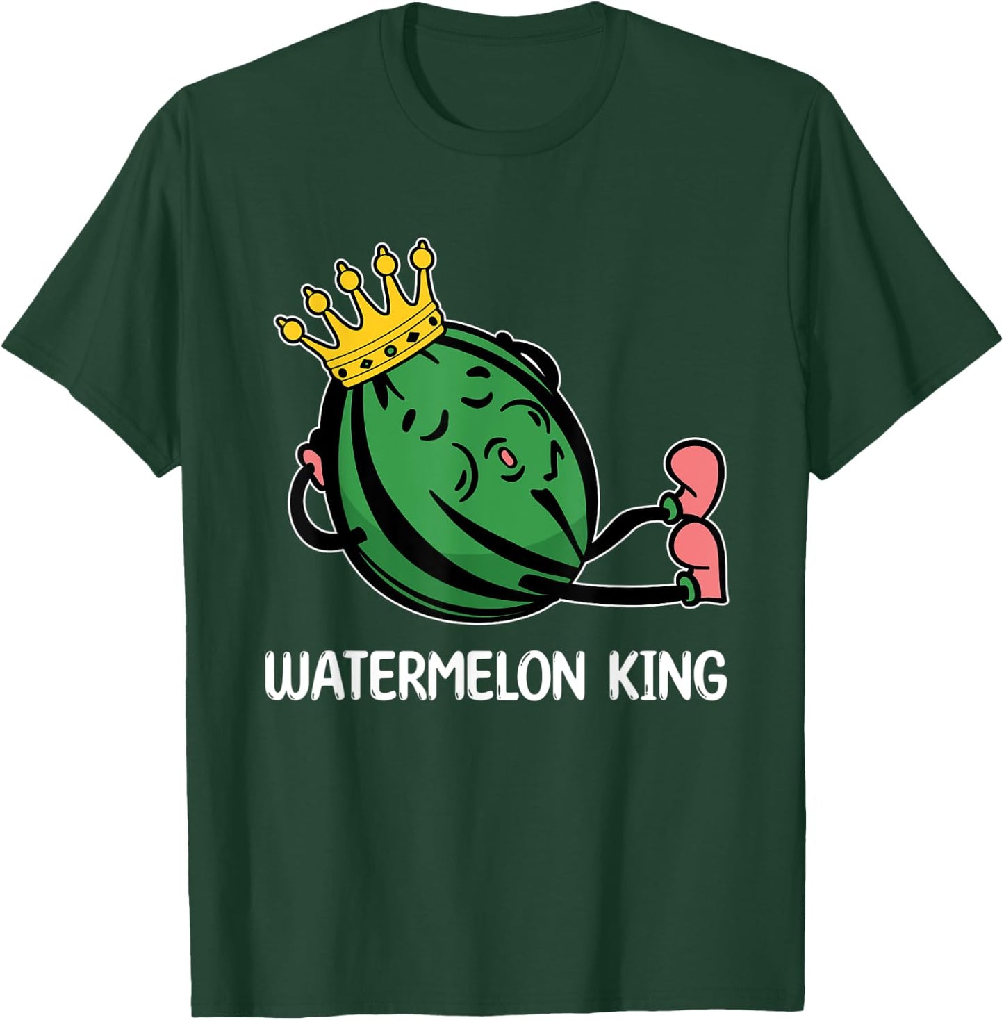 Cool Watermelon King Design T-Shirt - T-Shirt | Forest