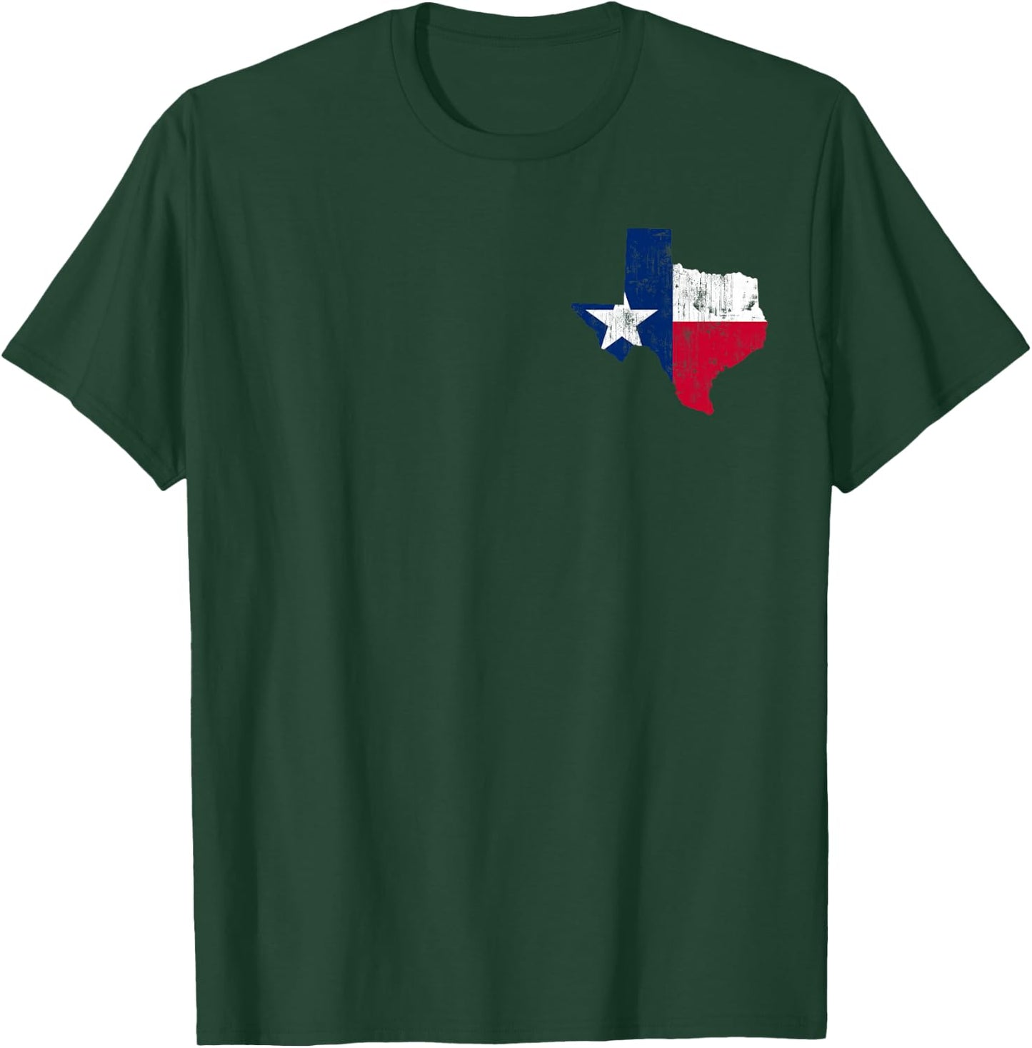 Texas State Flag Map Vintage Distressed T-Shirt - T-Shirt | Forest