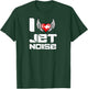 I Love Jet Noise Heart Funny Meme Angel Wings T Shirt T-Shirt - T-Shirt | Forest
