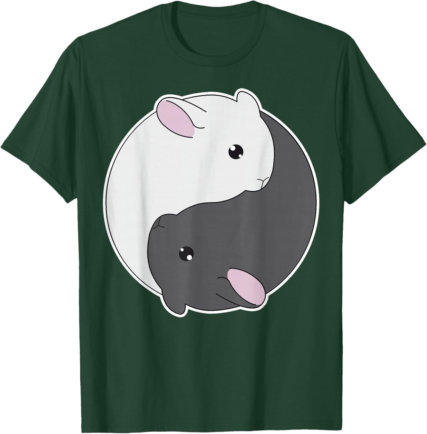 Chinchilla Yin Yang Mandala Taijitu Spiritual Zen Yoga T-Shirt - T-Shirt | Forest