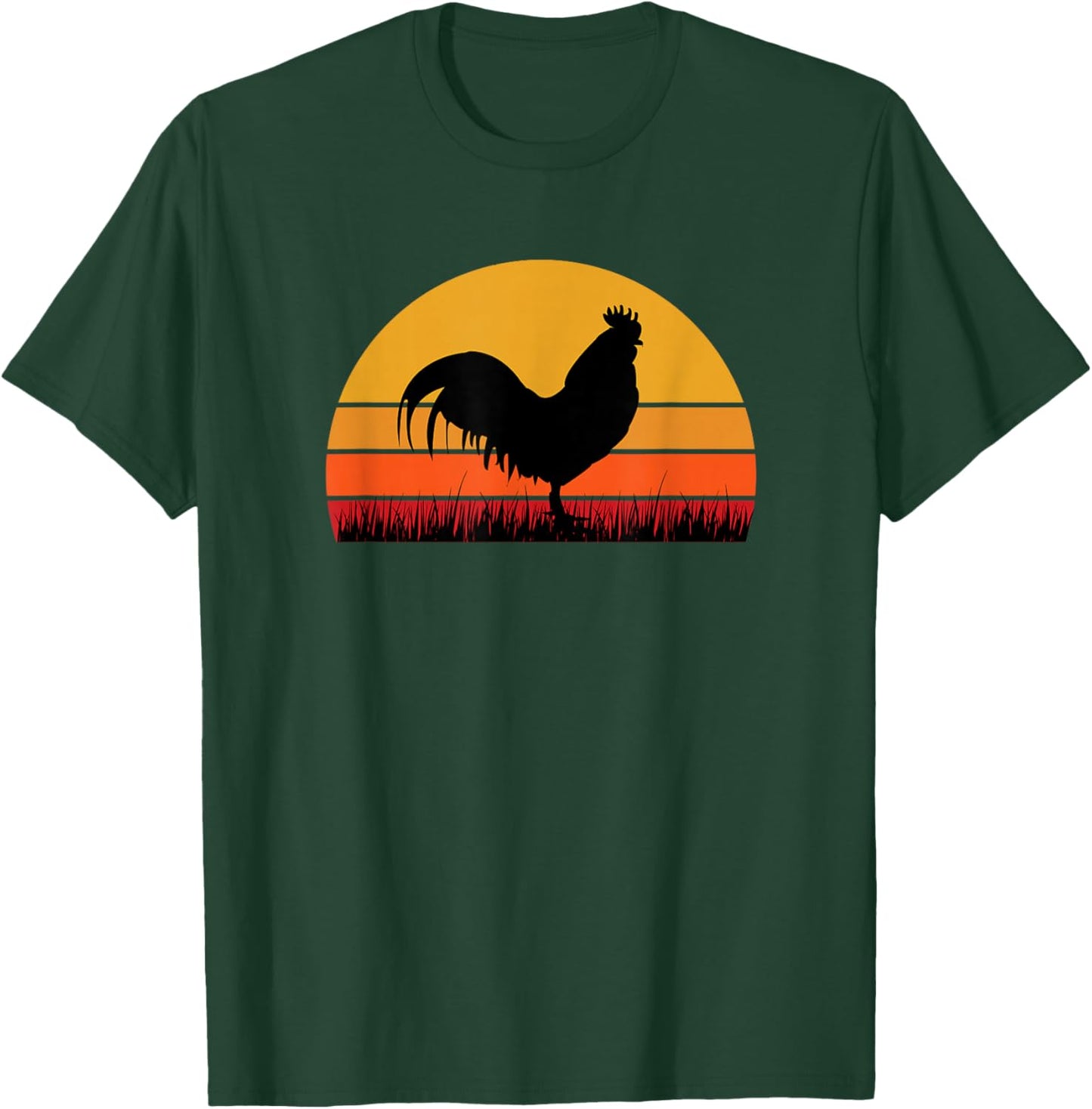 Rooster Chicken - Farm Farming Farmer Backyard Cute Funny T-Shirt - T-Shirt | Forest