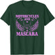 Motorcycles And Mascara Biker Girl Funny Vintage Biker T-Shirt - T-Shirt | Forest