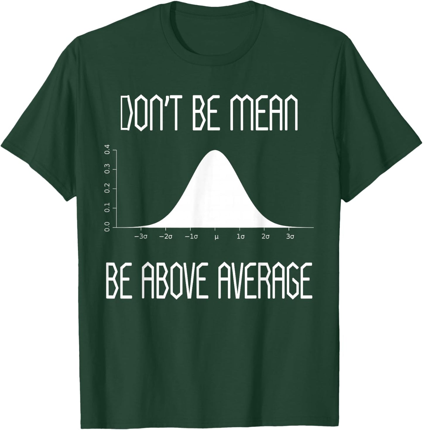Don't Be Mean Be Above Average t shirt Funny Math Lover gift T-Shirt - T-Shirt | Forest