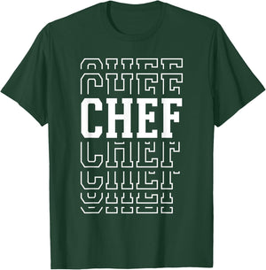 Chef Funny Layered Text Cooking Men Women T-Shirt - T-Shirt | Forest