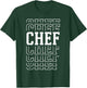 Chef Funny Layered Text Cooking Men Women T-Shirt - T-Shirt | Forest