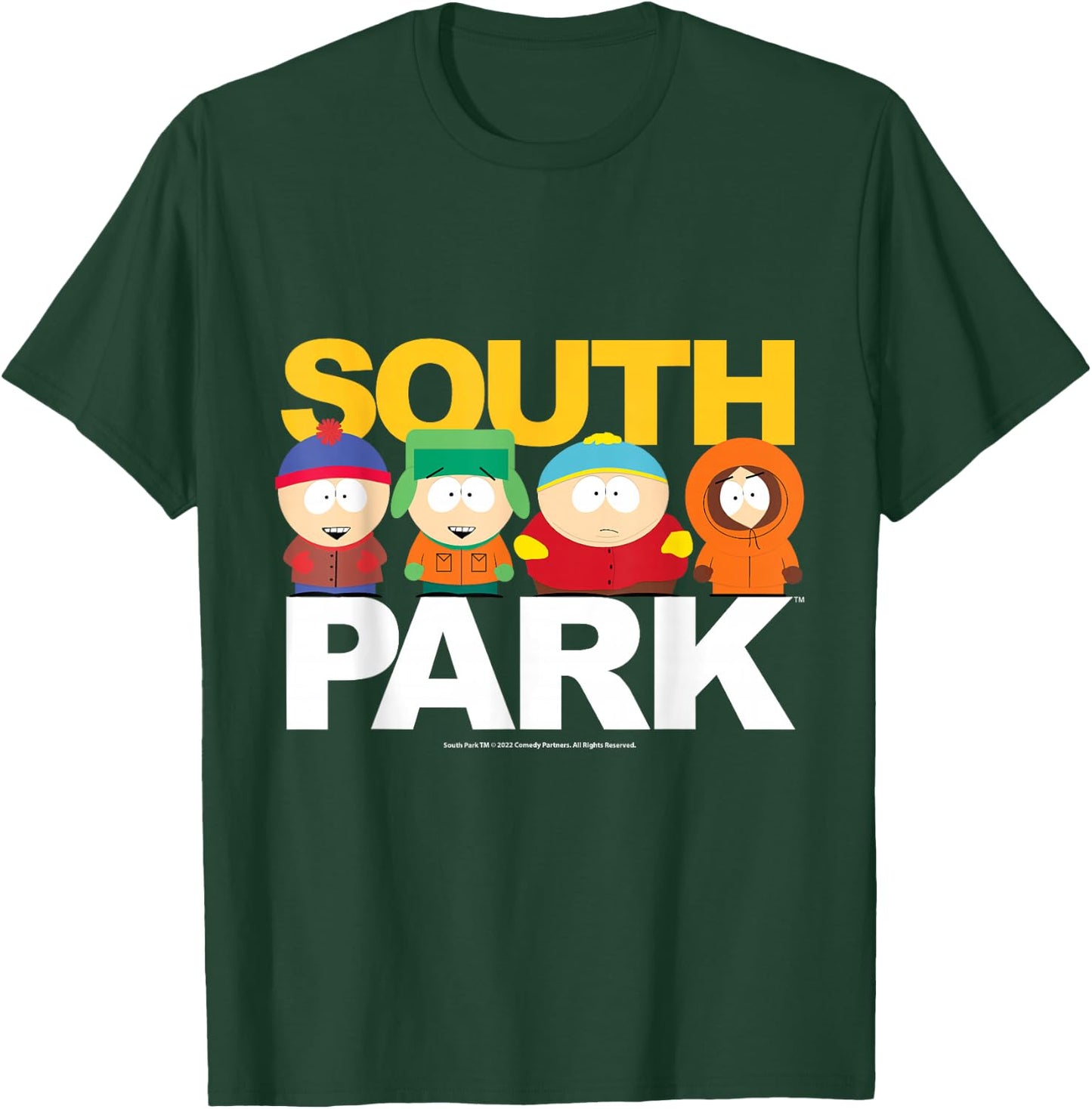 South Park Gang on top of logo T-Shirt - T-Shirt | Forest
