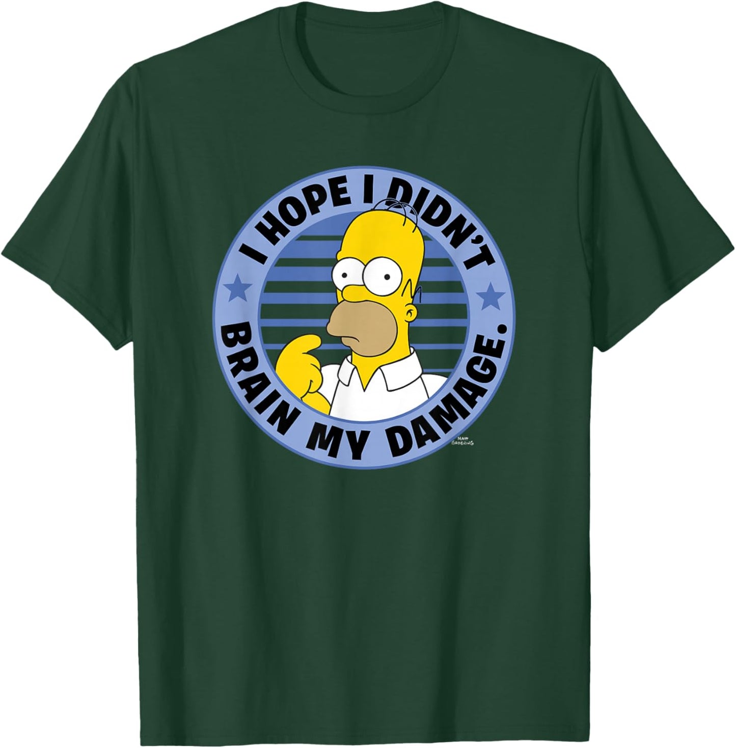 The Simpsons Homer I Hope I Didn't Brain My Damage T-Shirt - T-Shirt | Forest