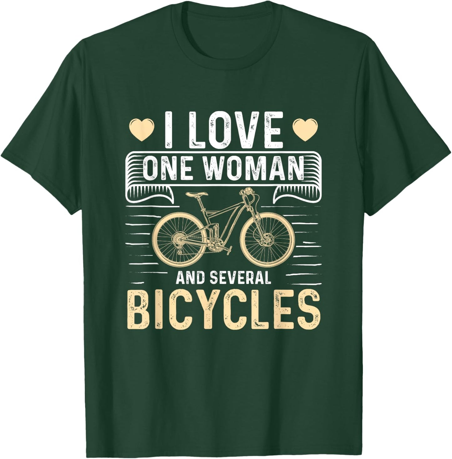 I love a woman and several bicycles T-Shirt - T-Shirt | Forest