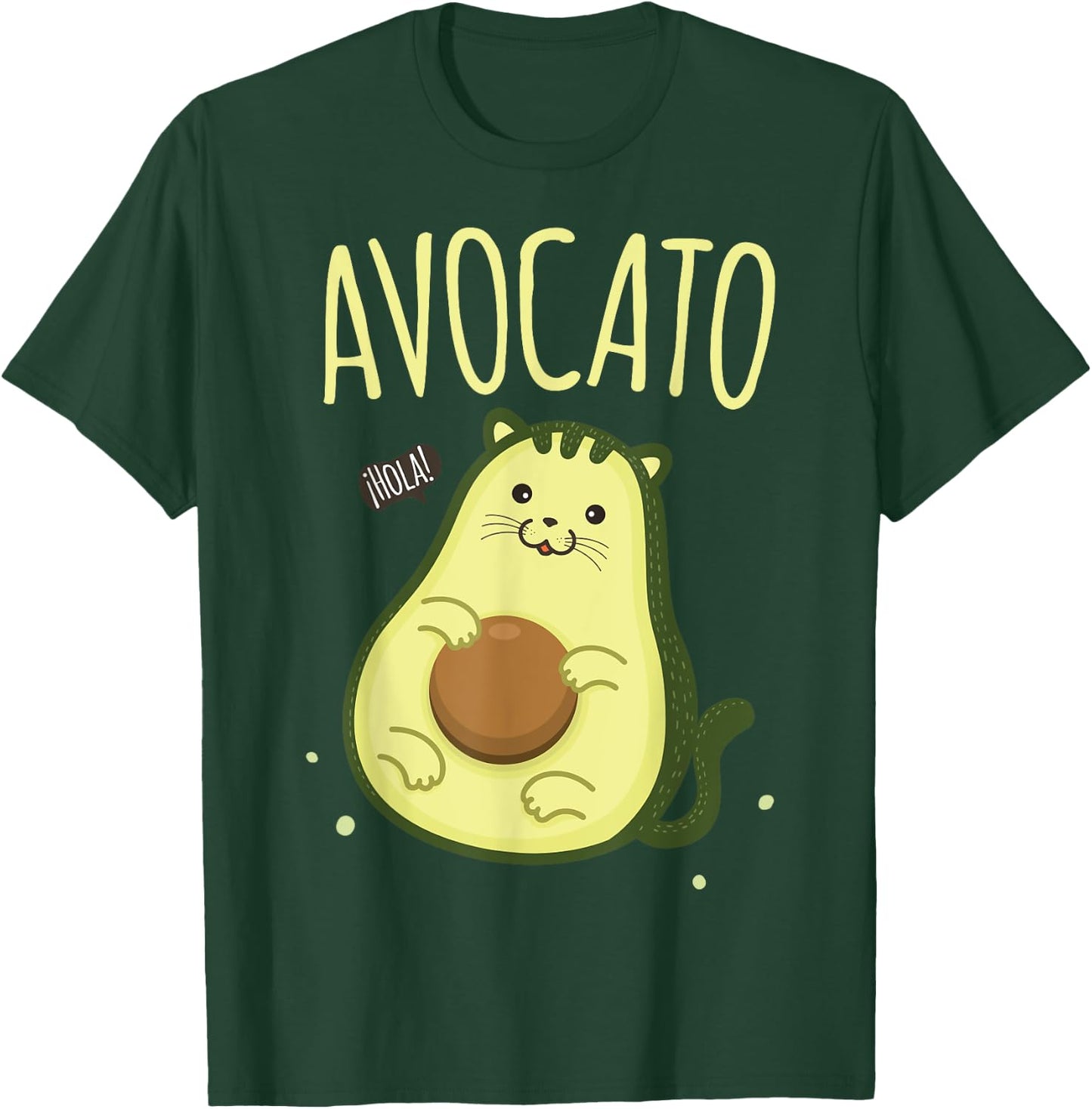 Cute Avocato Avocado Cat Kawaii T-Shirt - T-Shirt | Forest