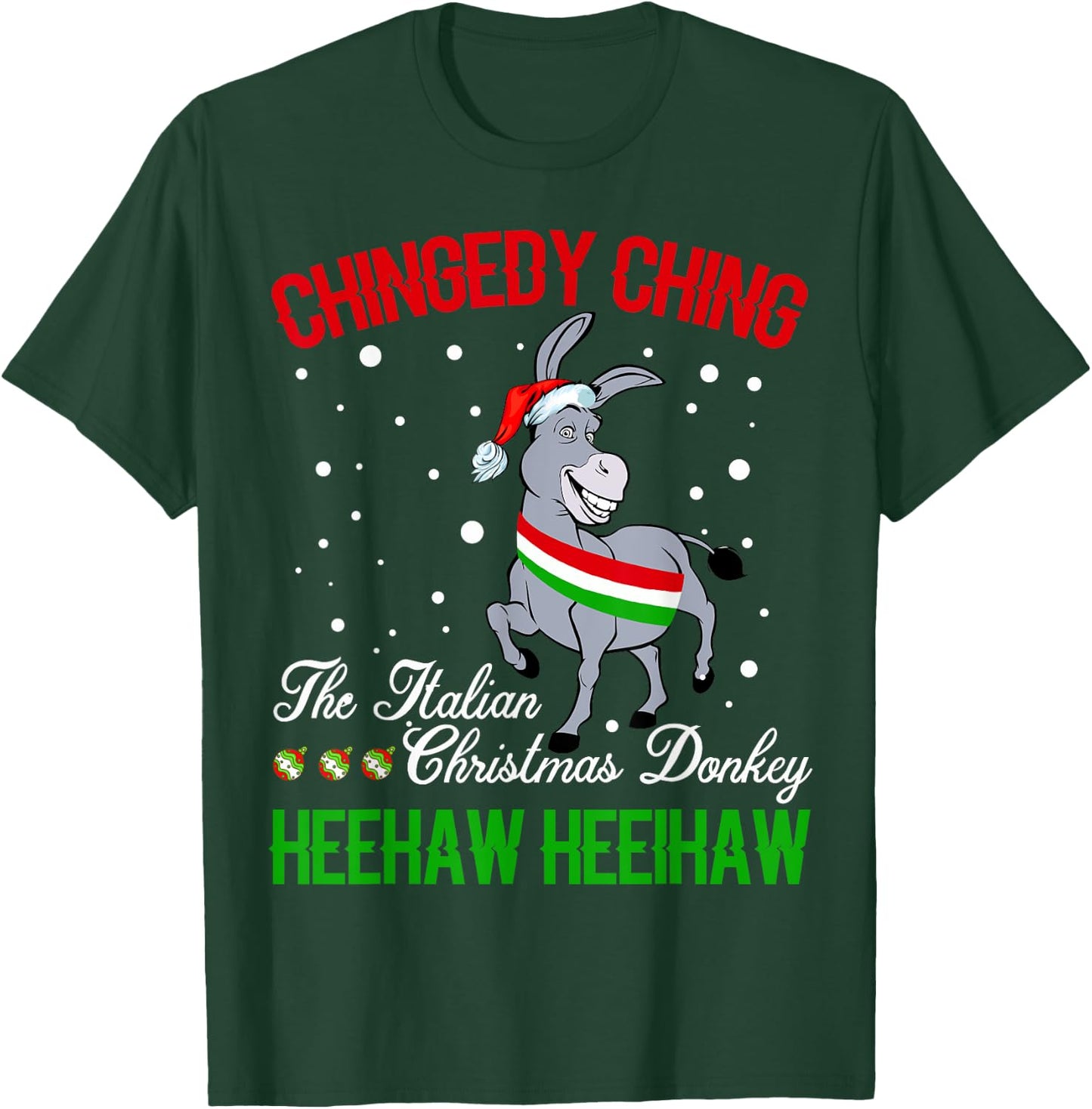 Christmas Donkey Italian Xmas Gifts Women T-Shirt - T-Shirt | Forest