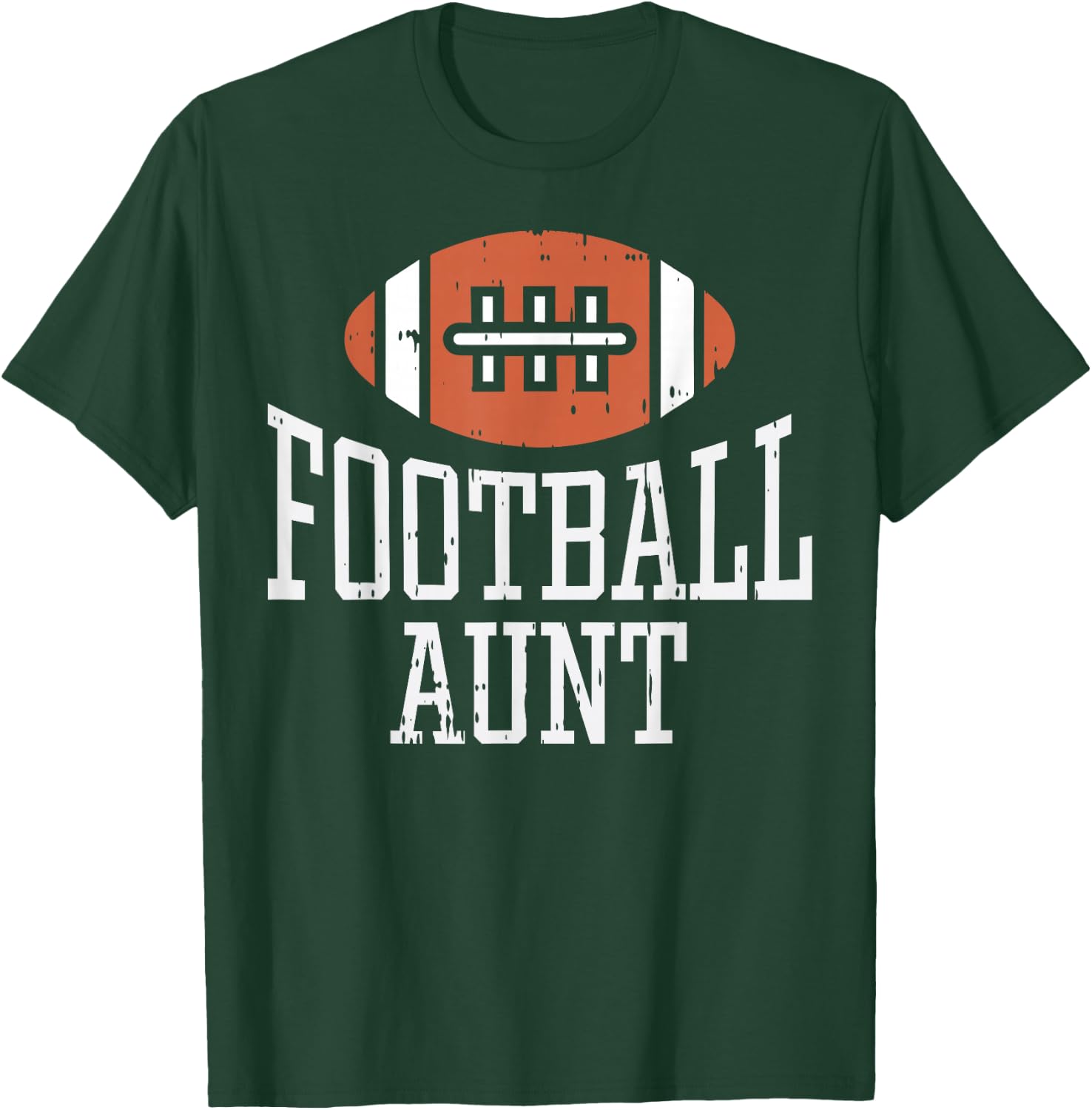 American Football Aunt Vintage Sports Gridiron Game Day T-Shirt - T-Shirt | Forest