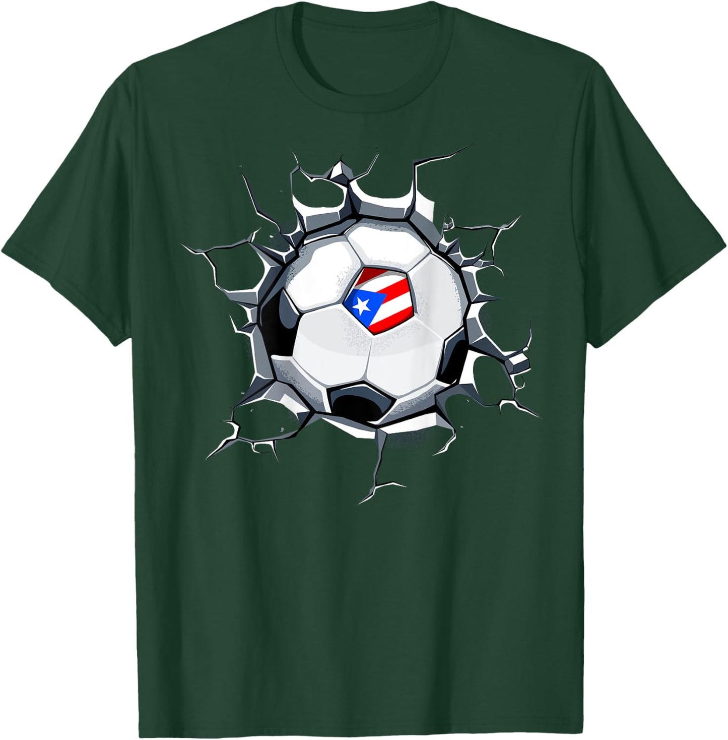 Puerto Rico Soccer Fans Jersey Puerto Rican Football Lovers T-Shirt - T-Shirt | Forest