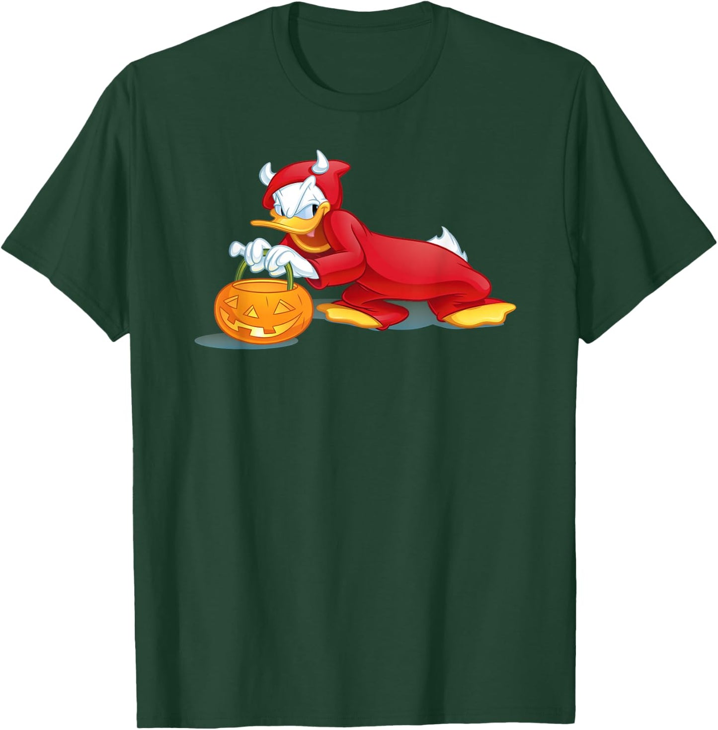 Donald Duck - Halloween Donald Duck Devil T-Shirt - T-Shirt | Forest